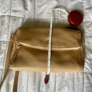 Kate Spade crossbody purse 100% cow leather, light fawn colour